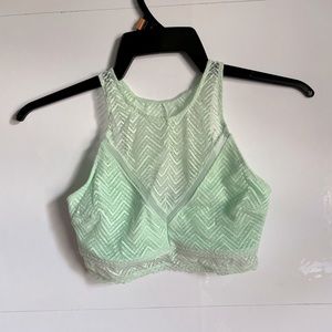 No Boundaries High Neck Lace Bralette